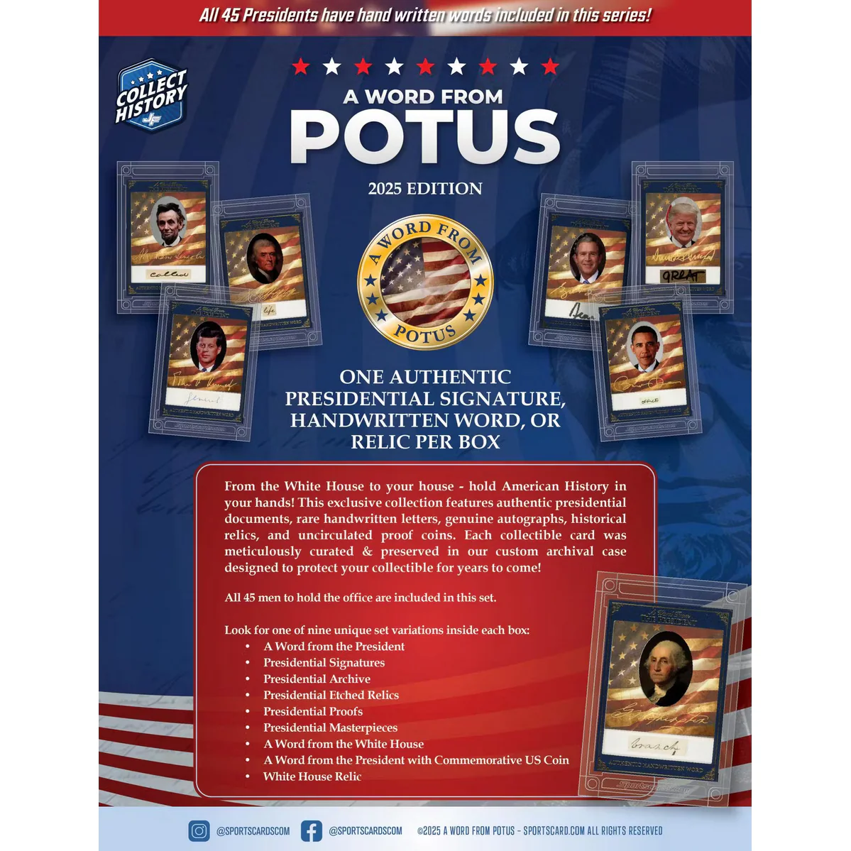 SportCards | 2025 POTUS A Word from the President Hobby Box - Image 2