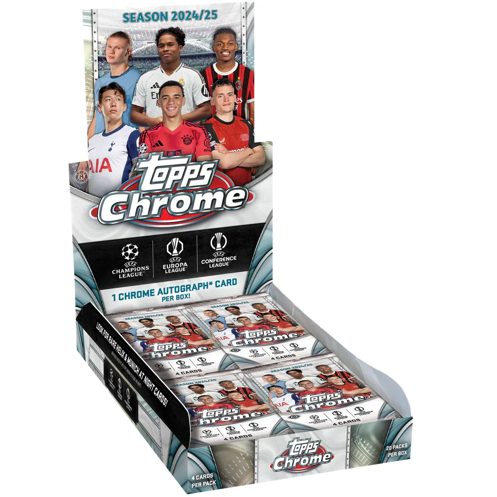 Topps 24/25 UCC Topps Chrome | Hobby Pack 20 packs per box | 4 cards per pack